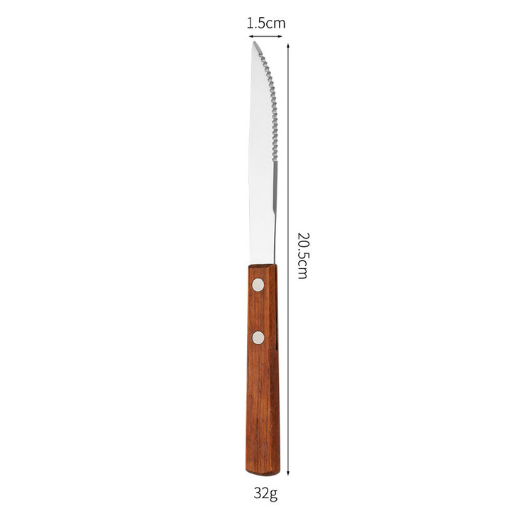 Dessert spoon with ergonomic wooden handle Kalsten