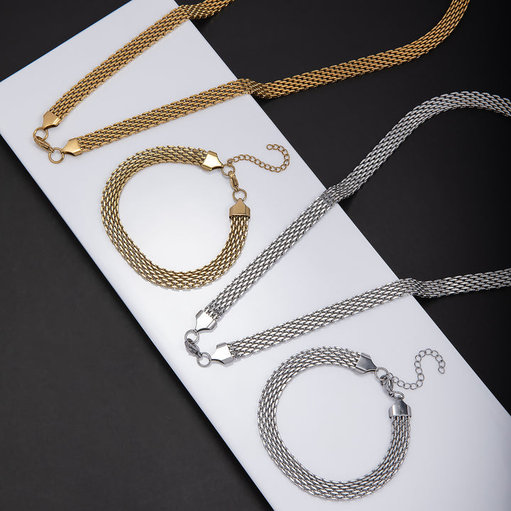 Elegant Textured Statement Jewelry Set Kalsten