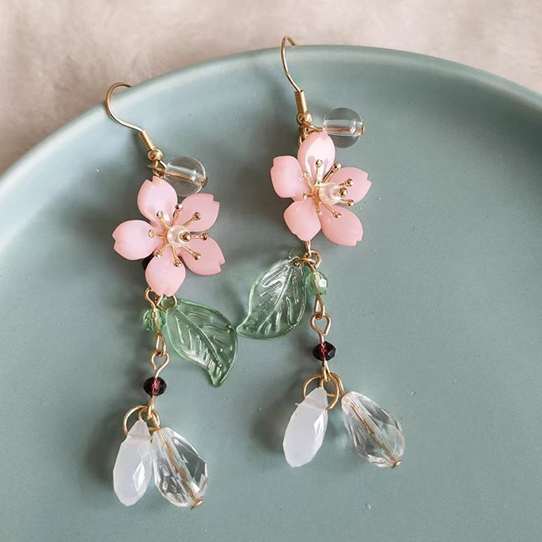 Floral Pearl Dangle Earrings Kalsten