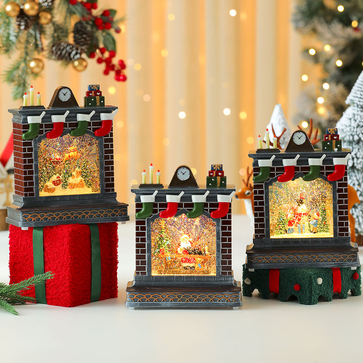 LED Illuminated Christmas Fireplace Decoration Kalsten