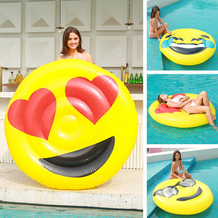 Women Inflatable Emoji Swim Ring Kalsten