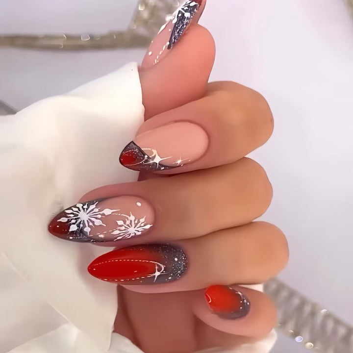 Creative artificial nails with winter motif Kalsten