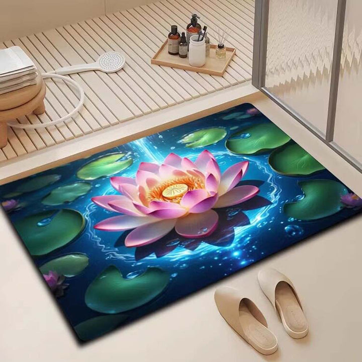 Floral Design Bath Mat