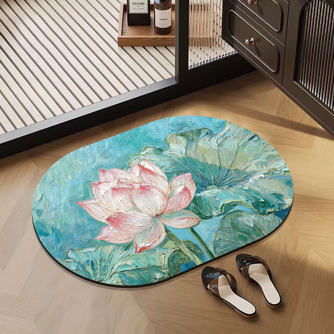 Artistic Floral Design Mat