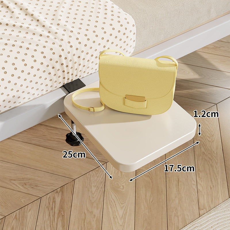 Clamp-On Floating Bedside Shelf with Bamboo Top and Slim Profile