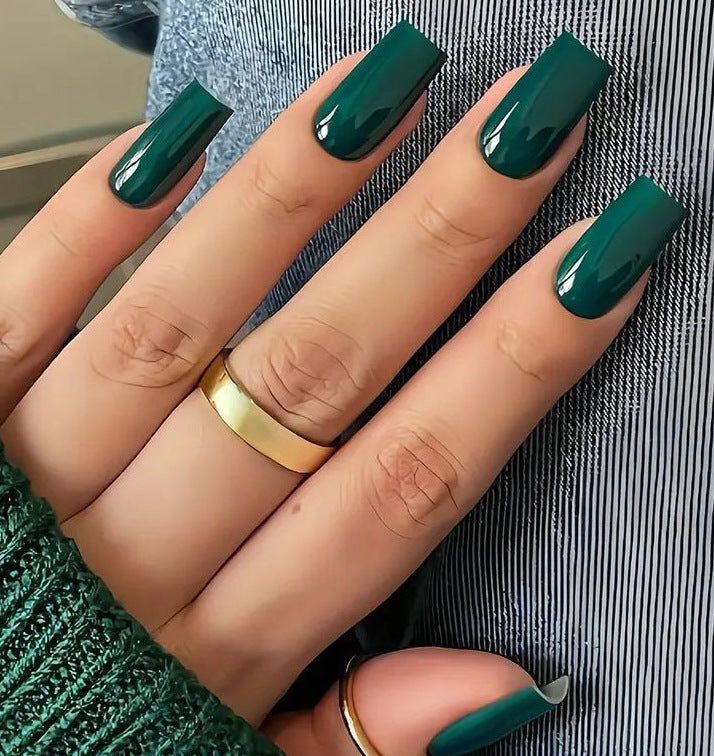 Glossy Square Tip Nail Art Kalsten