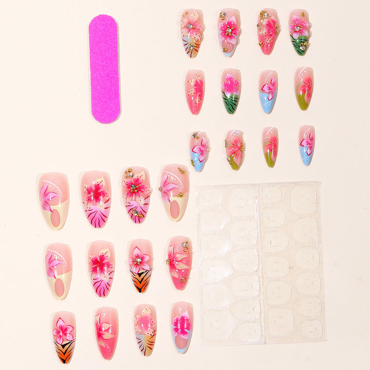 Ornate Floral 3D Nail Art Extensions Kalsten