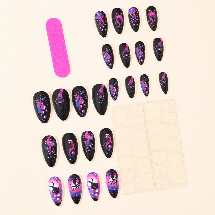 Fantasy-Inspired Stiletto Nail Art Extensions Kalsten