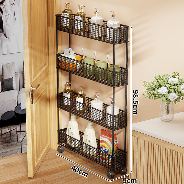 Slim Overdoor Three-Tier Wire Mesh Storage Organizer