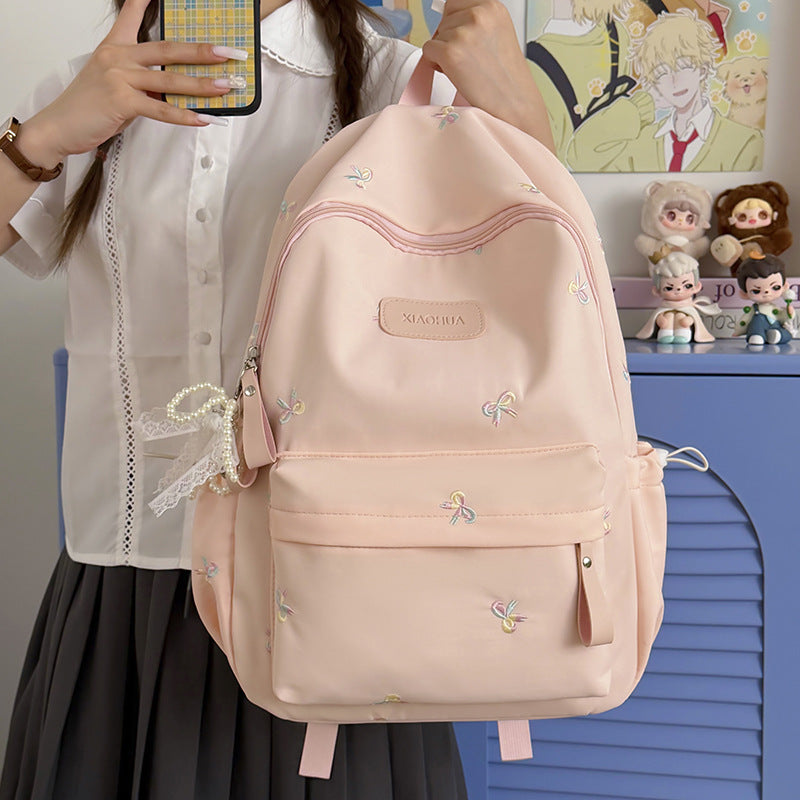 Embroidered Floral Detail Casual Backpack Kalsten