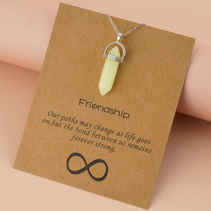 Pendant Necklace with Inspirational Message Kalsten
