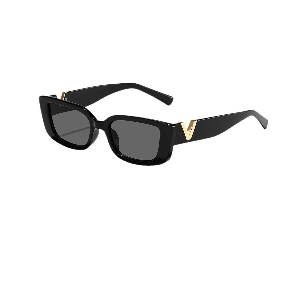 Ladies fashionable square sunglasses with golden accents Kalsten