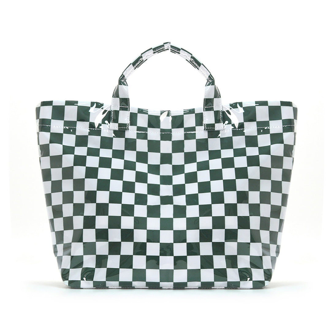Beach bag with colorful check pattern and water-repellent coating Kalsten