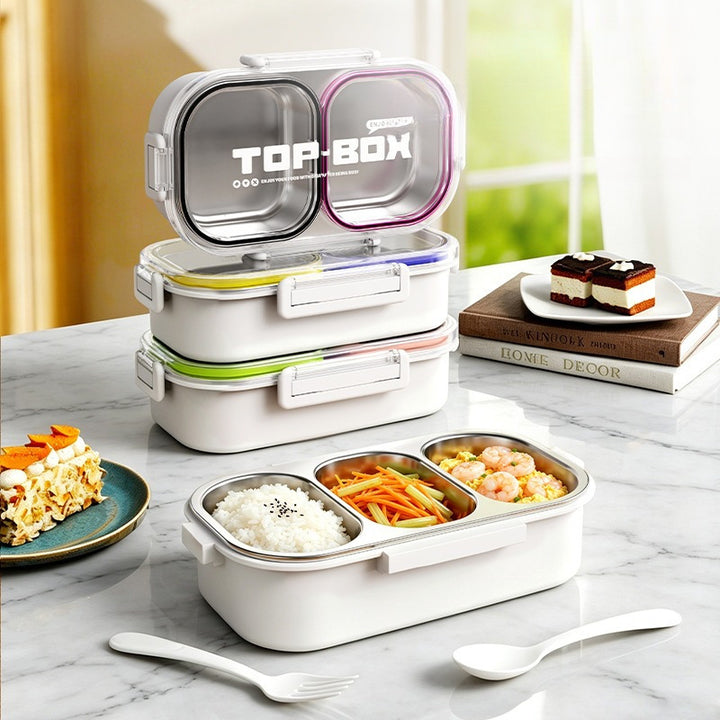 Triple-Compartment Food Storage Container