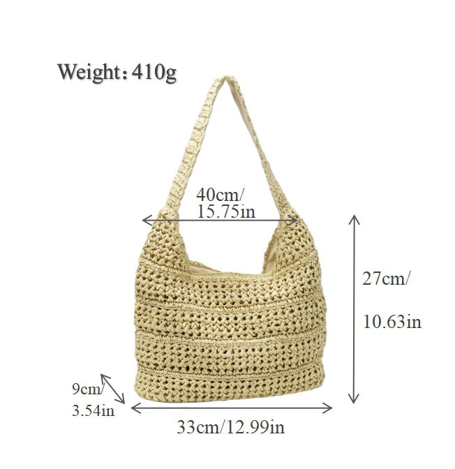 Hobo Bag Made of Hand-Knotted Material Kalsten