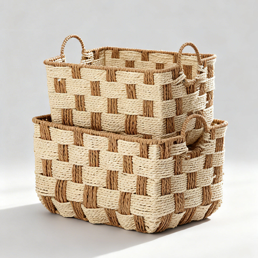 Basket with decorative honeycomb design Kalsten