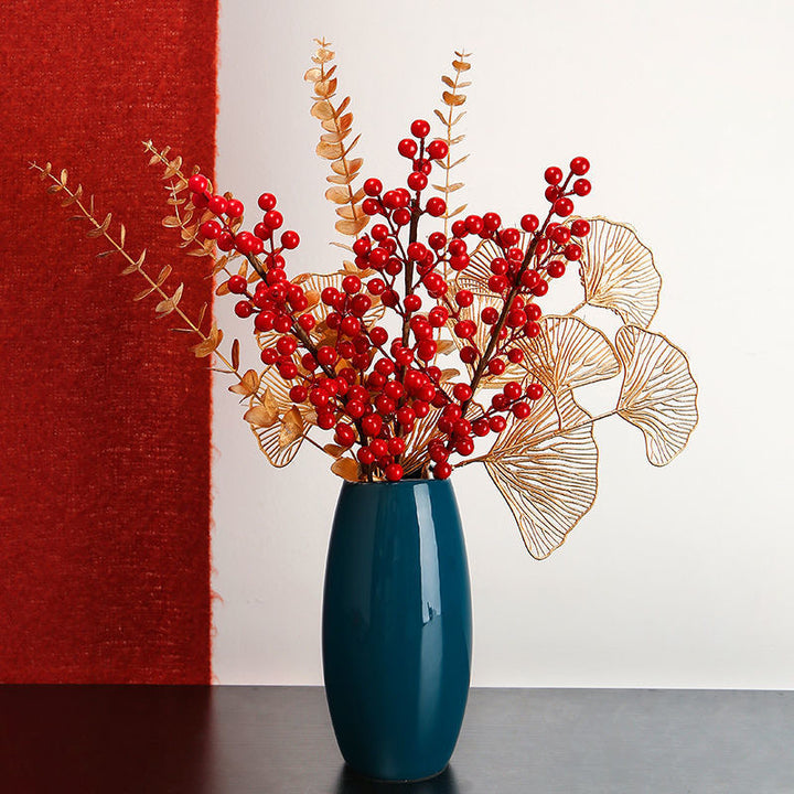 Decorative Berry and Leaf Arrangement