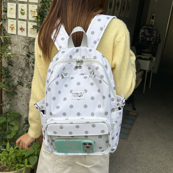Polka Dot Patterned School Backpack Kalsten
