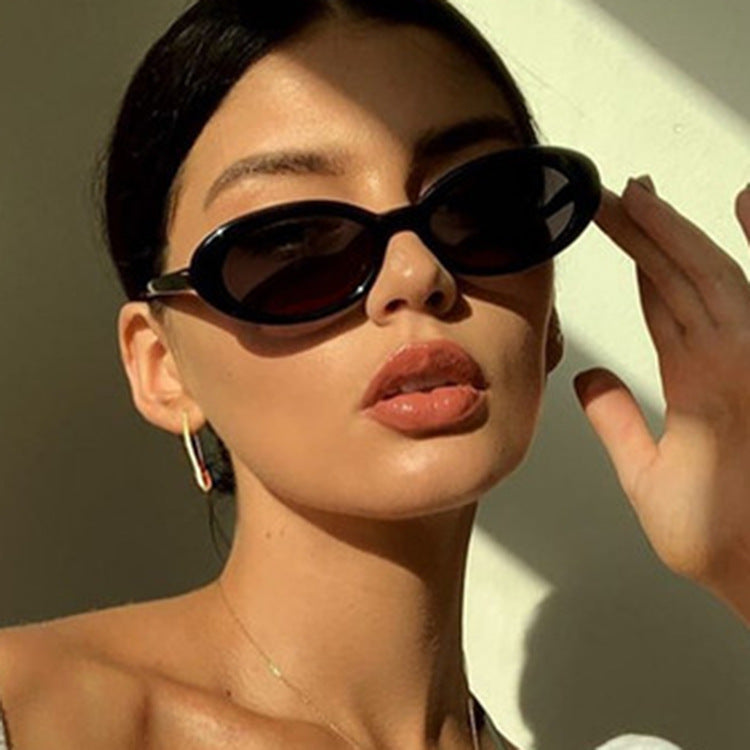 Ladies Cat-Eye Sunglasses with Transparent Frame and Gradient Lenses Kalsten