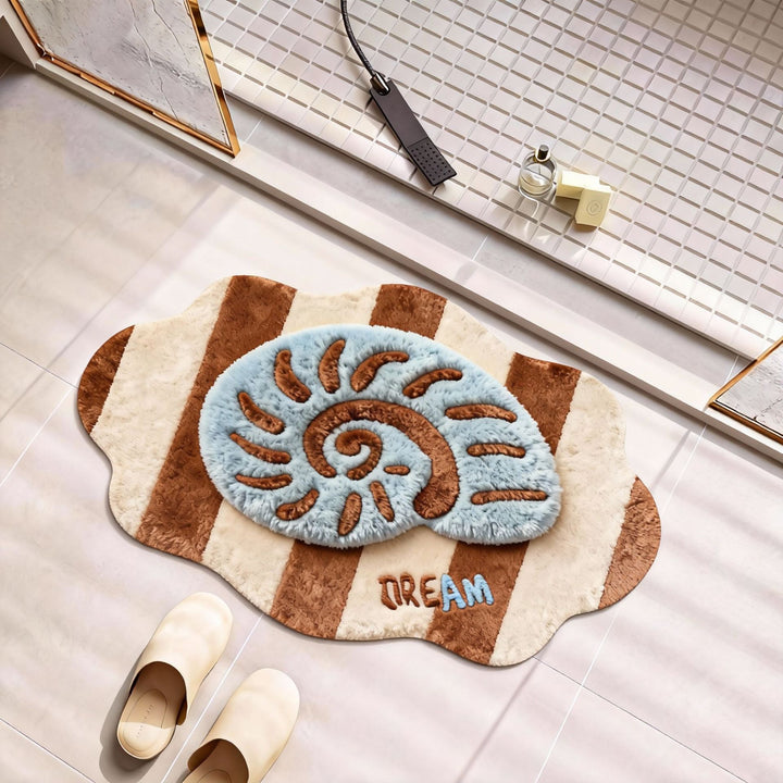 Nautical-Themed Plush Bath Mat