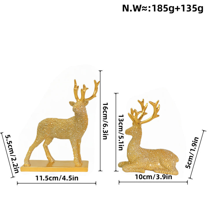 Glittering Reindeer Decorative Figure Kalsten