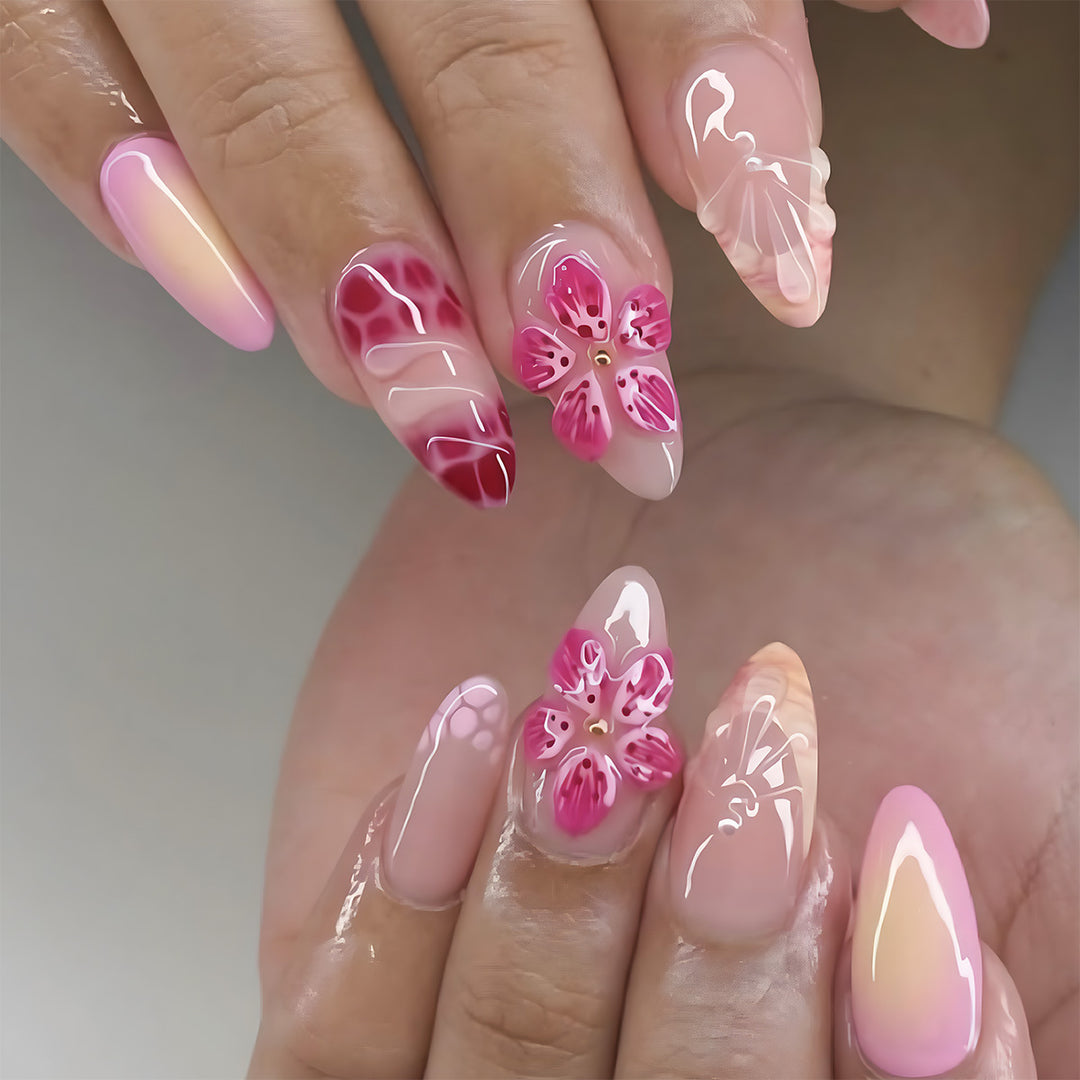 Floral-Inspired Elegant Press-On Nail Set Kalsten