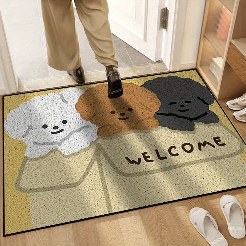 Cozy Dog-Themed Floor Mat
