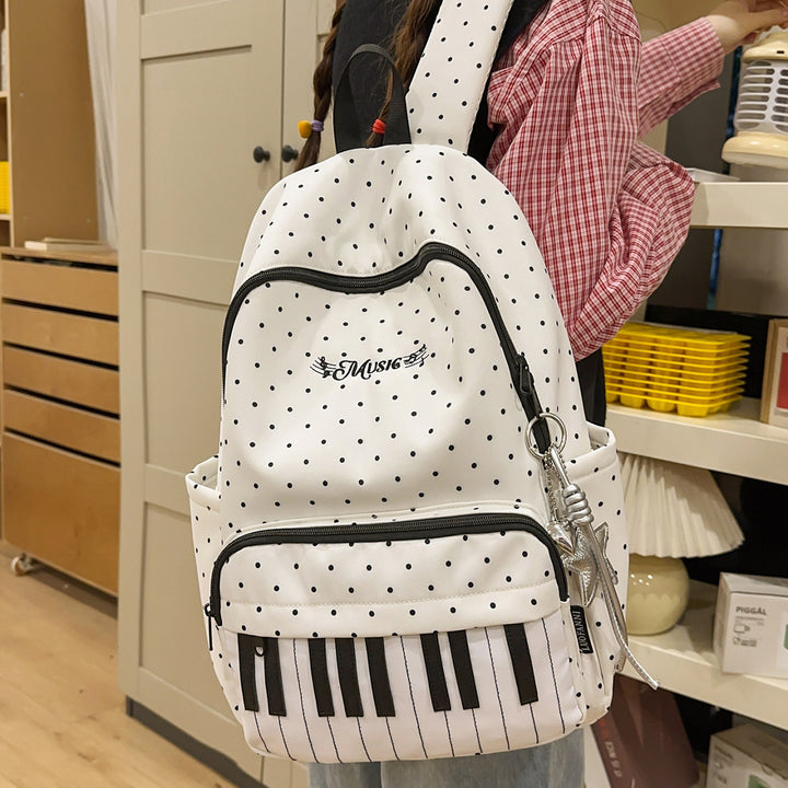 Musical-Themed Polka Dot Backpack Kalsten