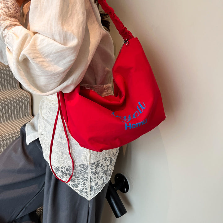 Modern Ruffled Canvas Tote Bag Kalsten