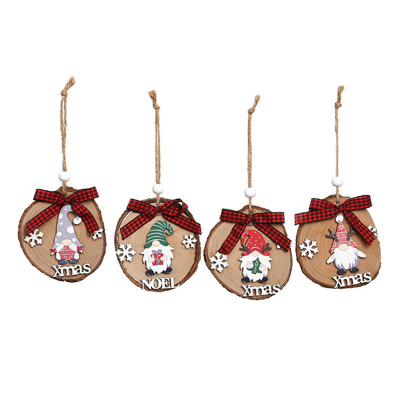 Wooden Holiday Gnome Ornament Kalsten