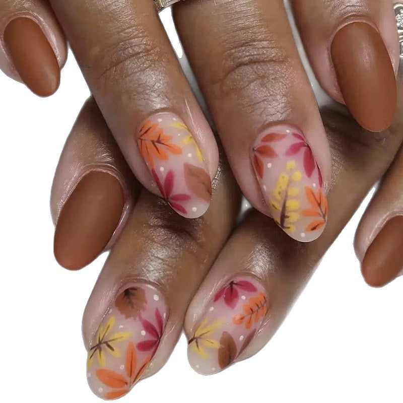 Artistic Floral Overlay Nail Enhancements Kalsten