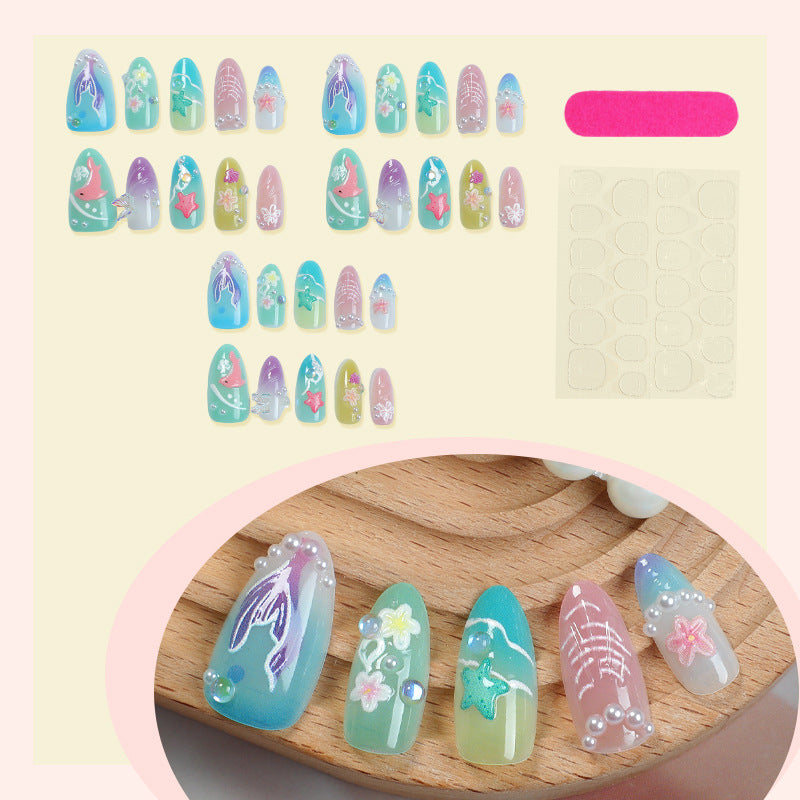 Artistic Underwater-Themed Press-On Nails kalsten