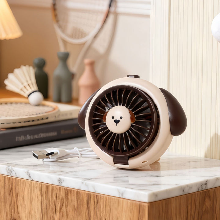 Ladies Portable Hand Fan with Childlike Design Kalsten