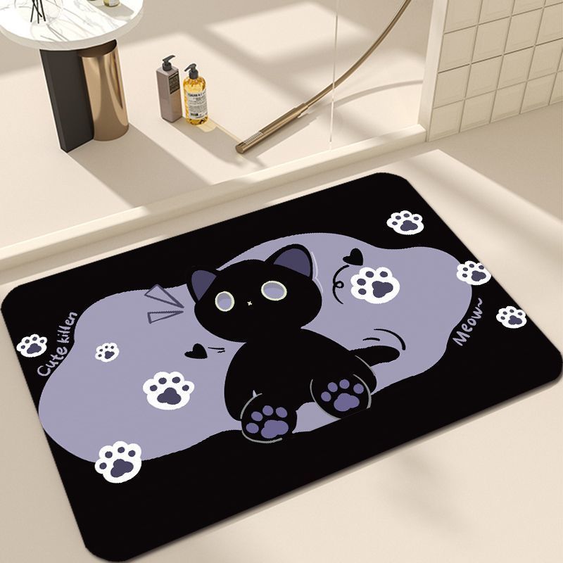 Cute Cat Design Bath Mat Kalsten