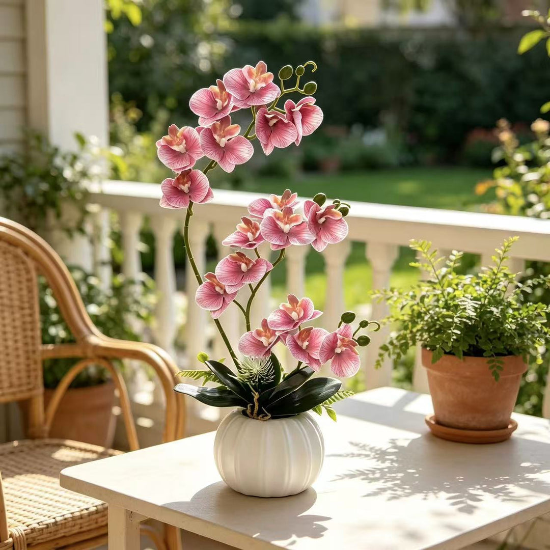 Elegant Artificial Orchid Blossom Arrangement