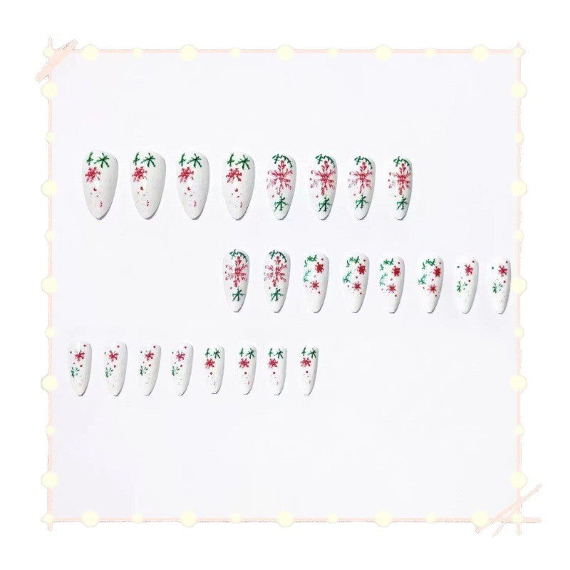 Creative Nail Art with Festive Snowflake Design Kalsten