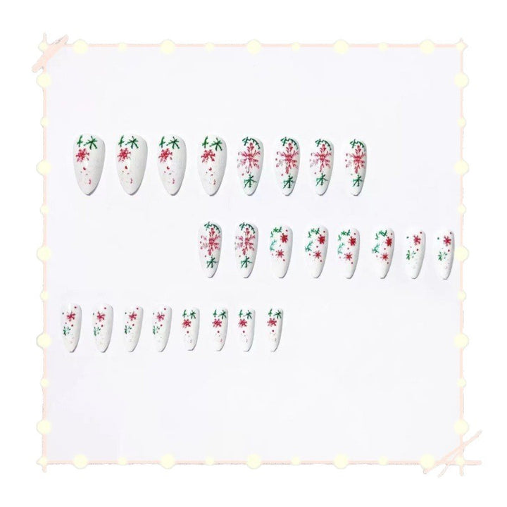 Creative Nail Art with Festive Snowflake Design Kalsten