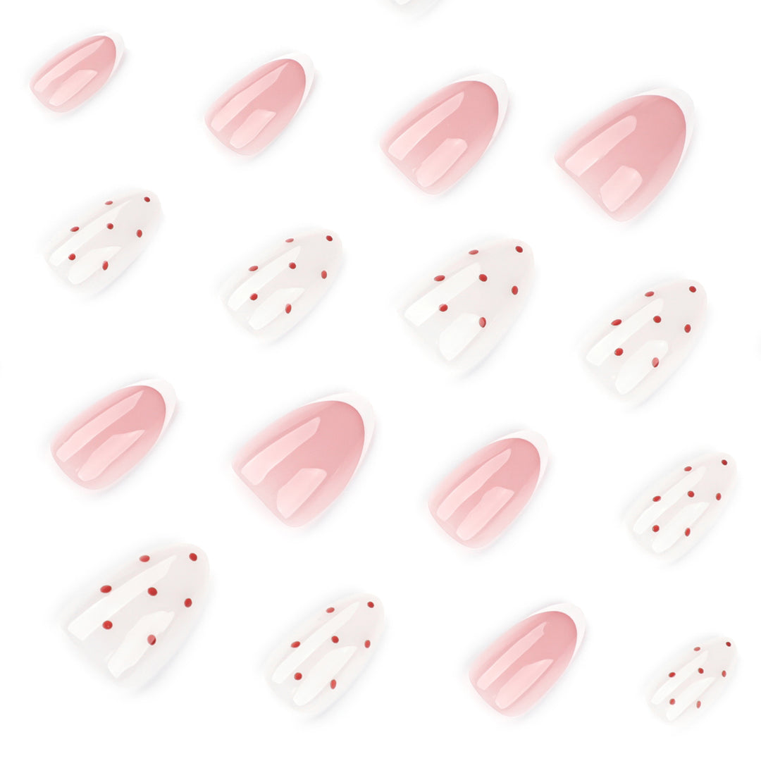Elegant nail art with modern dots and French tips Kalsten