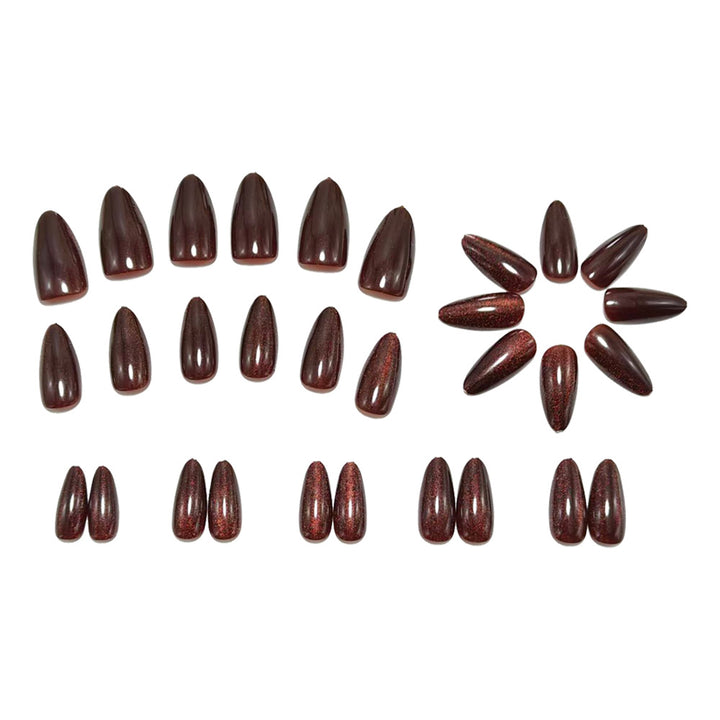 Glamorous artificial nails with elegant glitter finish Kalsten