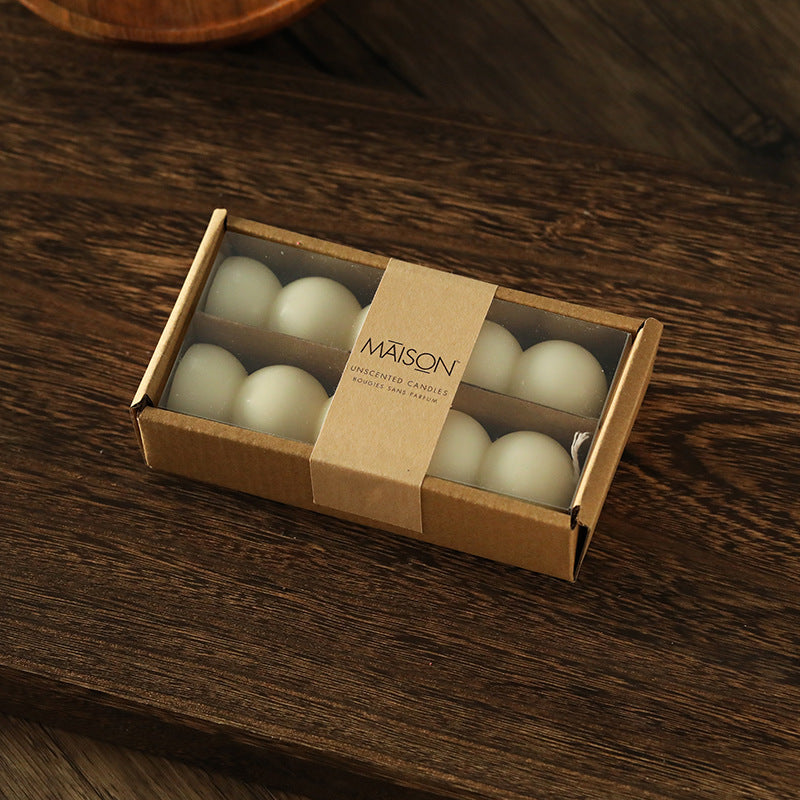 Decorative Unscented Soy Tealight Sphere Candle Gift Set