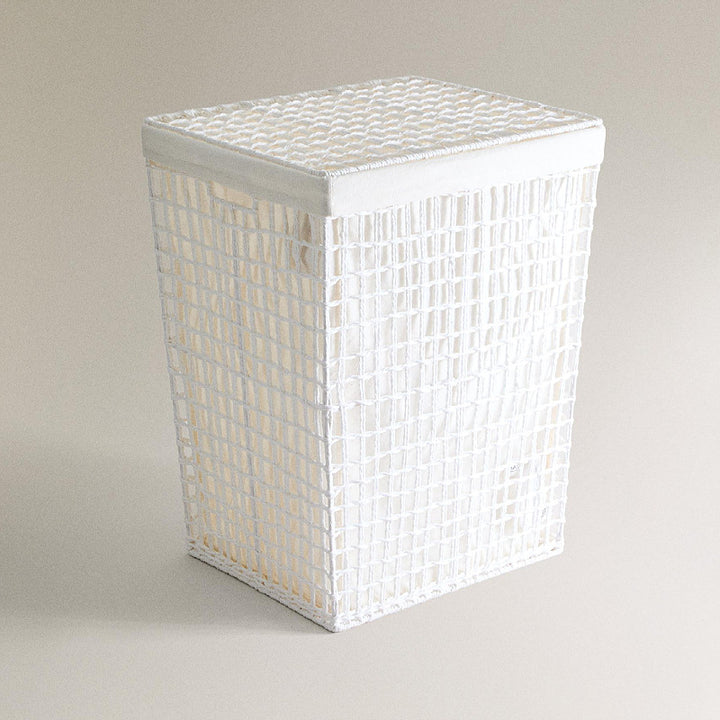 Modern laundry basket with embroidered pattern Kalsten