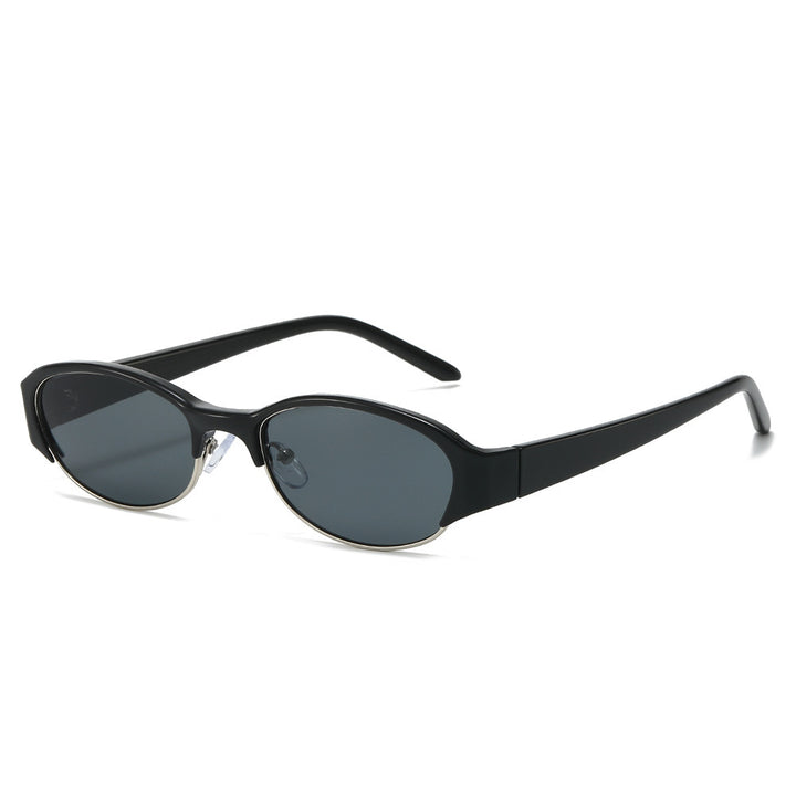 Vintage-Inspired Slim Oval Sunglasses Kalsten