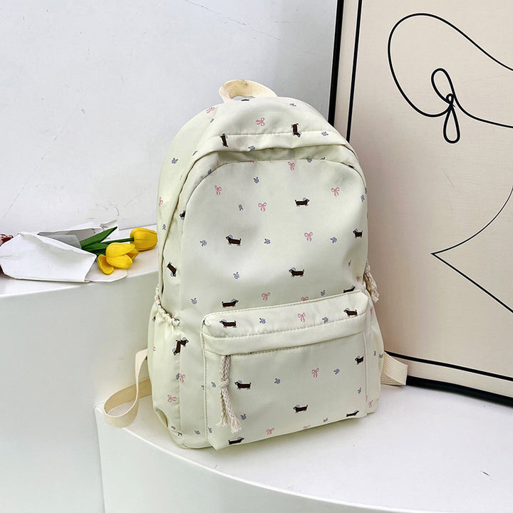 Backpack with Playful Dog Pattern Kalsten