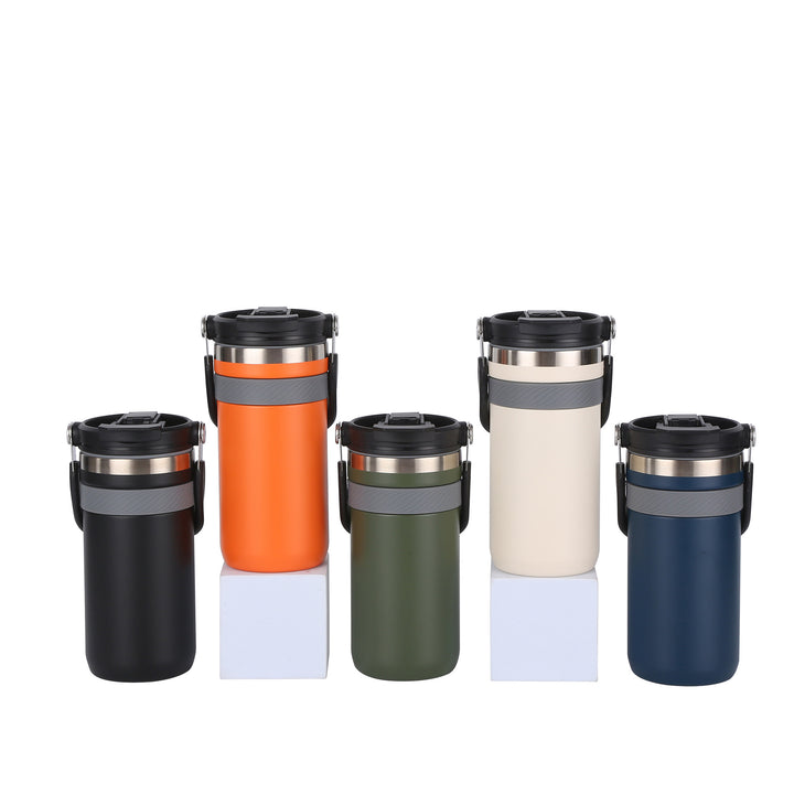 Ladies insulated thermo mug with practical carrying handle Kalsten