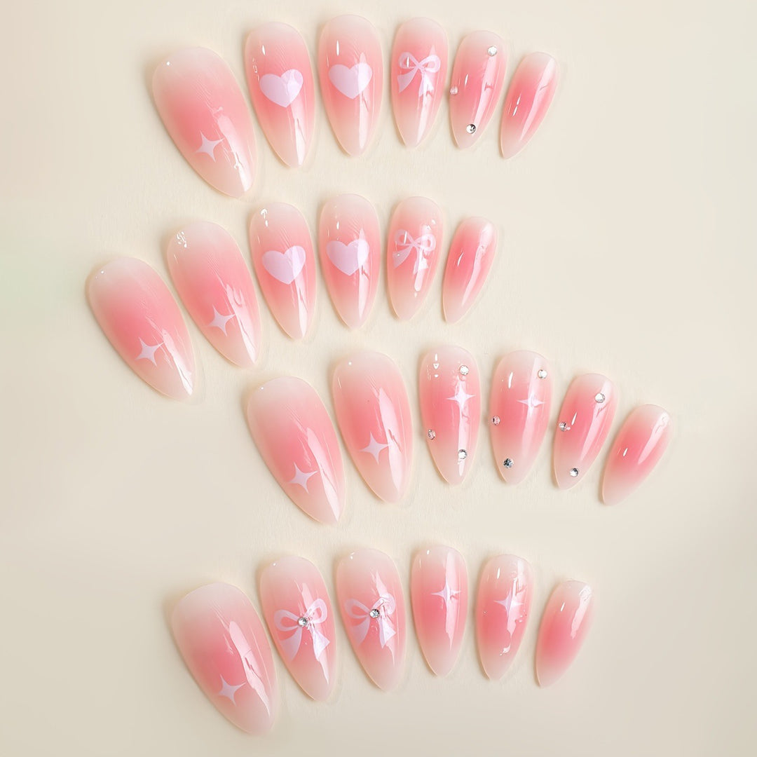 Artificial Nail Set with Romantic Design Kalsten