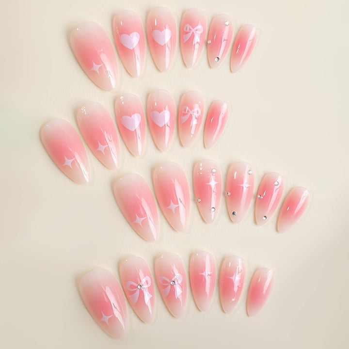 Artificial Nail Set with Romantic Design Kalsten
