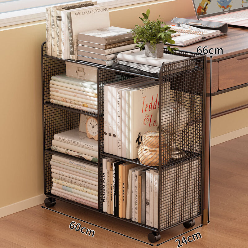 Modern Wire Mesh Bookshelf Organizer Kalsten
