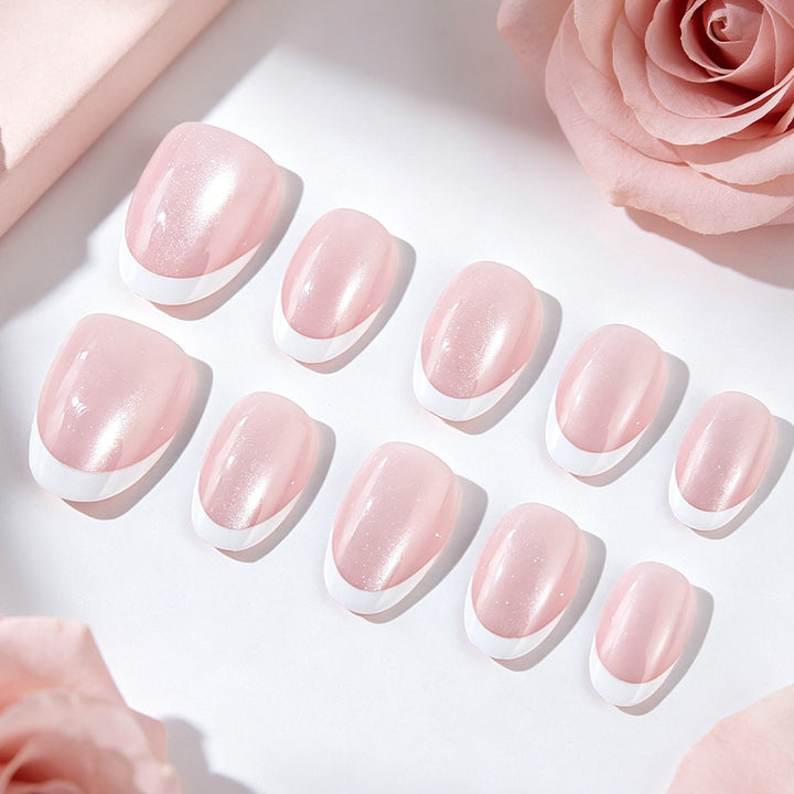 Elegant French Tip Press-On Nails Kalsten 1787542595