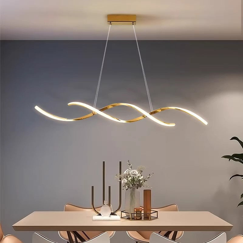 Wave-Inspired LED Pendant Light