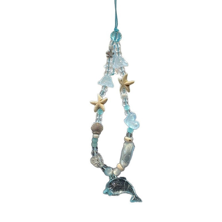 Dolphin and Starfish Beaded Charm Necklace Kalsten